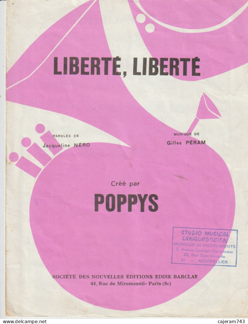 Les POPPYS Partition : LIBERTE, LIBERTE - Canto (solo)