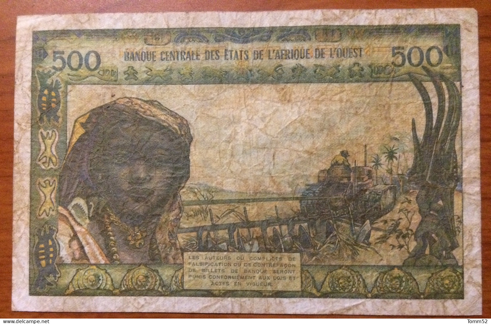 IVORY COAST 500 Francs - Elfenbeinküste (Côte D'Ivoire)