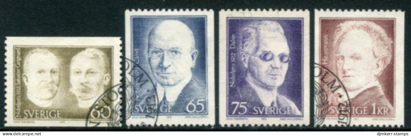 SWEDEN 1972 Nobel Laureates Of 1912 Used.  Michel 786-89 - Oblitérés