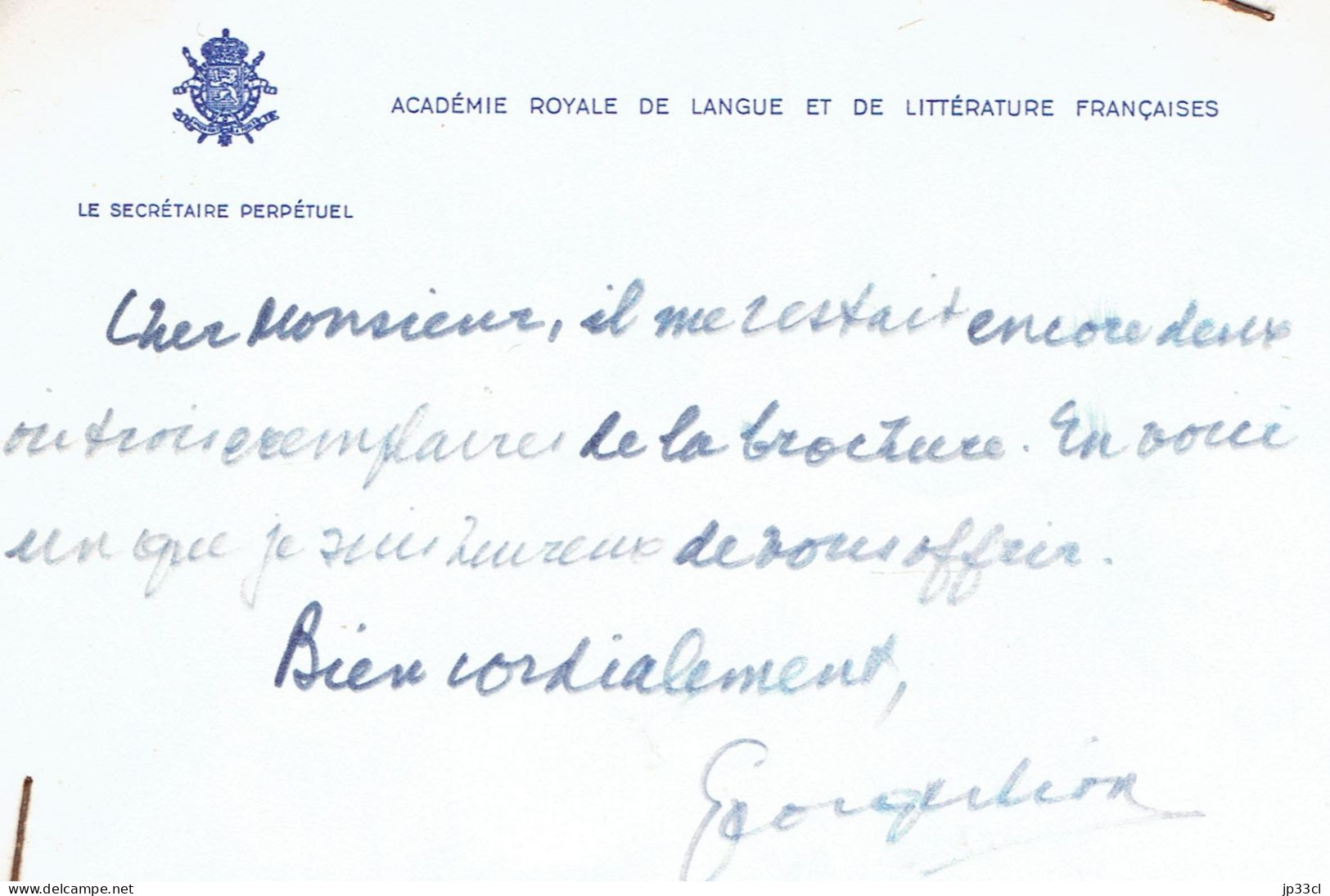 Dédicace De Georges Sion Sur Livret "La Formation Professionnelle De L'acteur" (48 Pages) - Autres & Non Classés