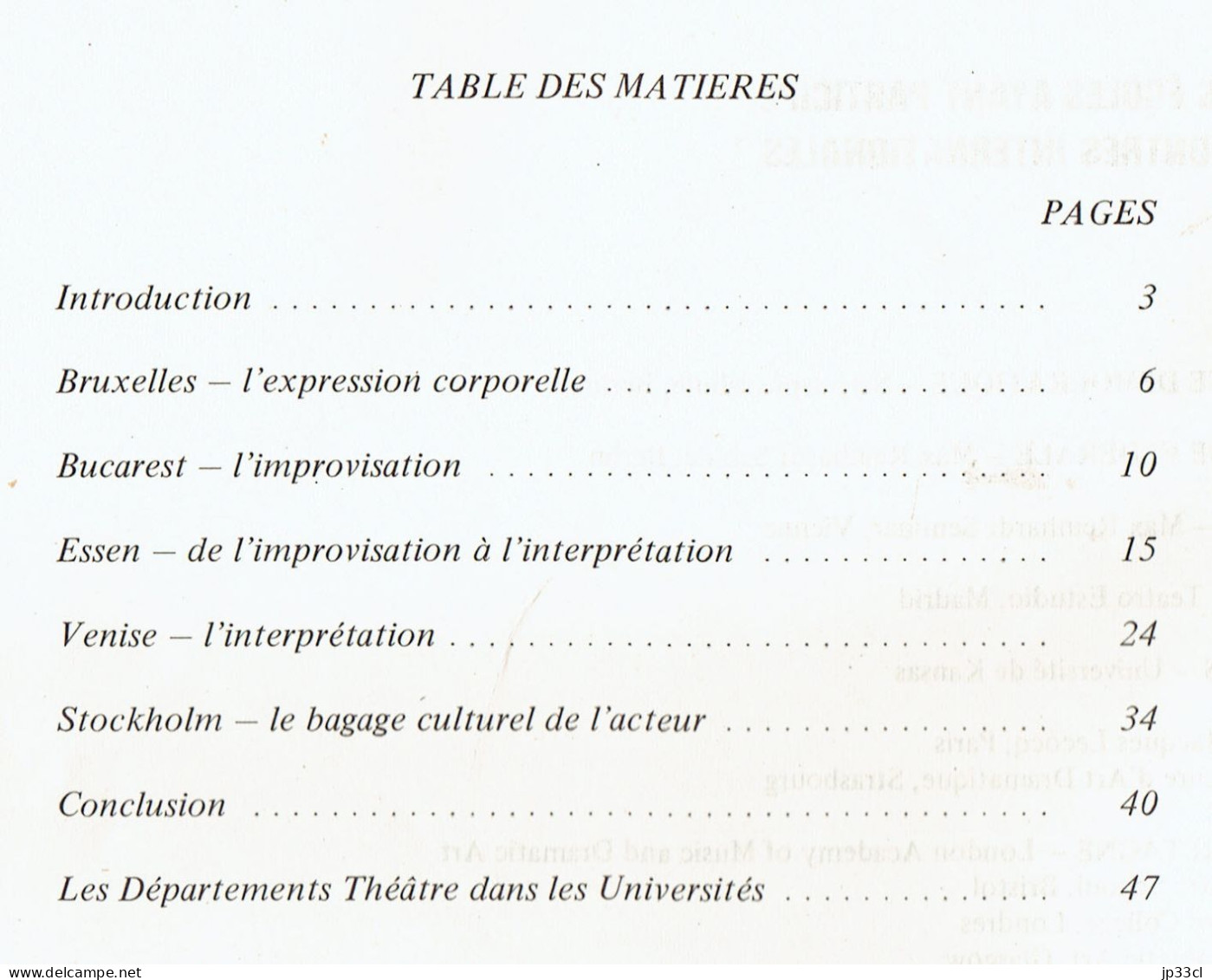 Dédicace De Georges Sion Sur Livret "La Formation Professionnelle De L'acteur" (48 Pages) - Autres & Non Classés