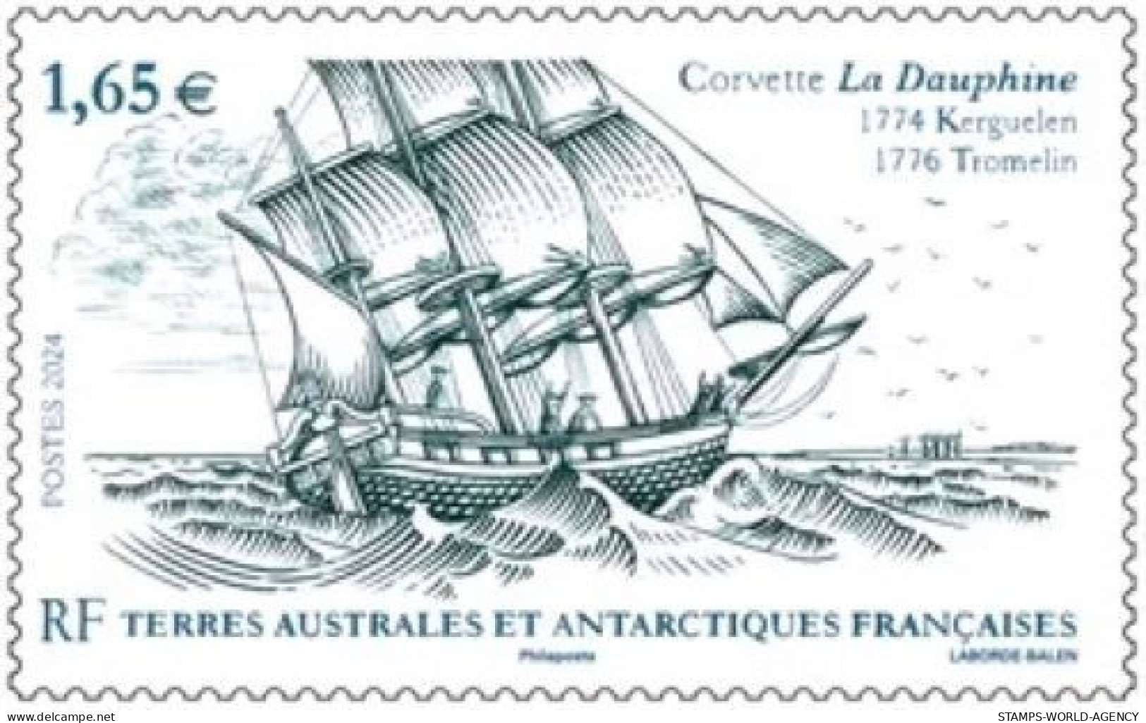 2024-01- TAAF- SFAT-  SHIP DAUPHINE        1V      MNH** - Neufs