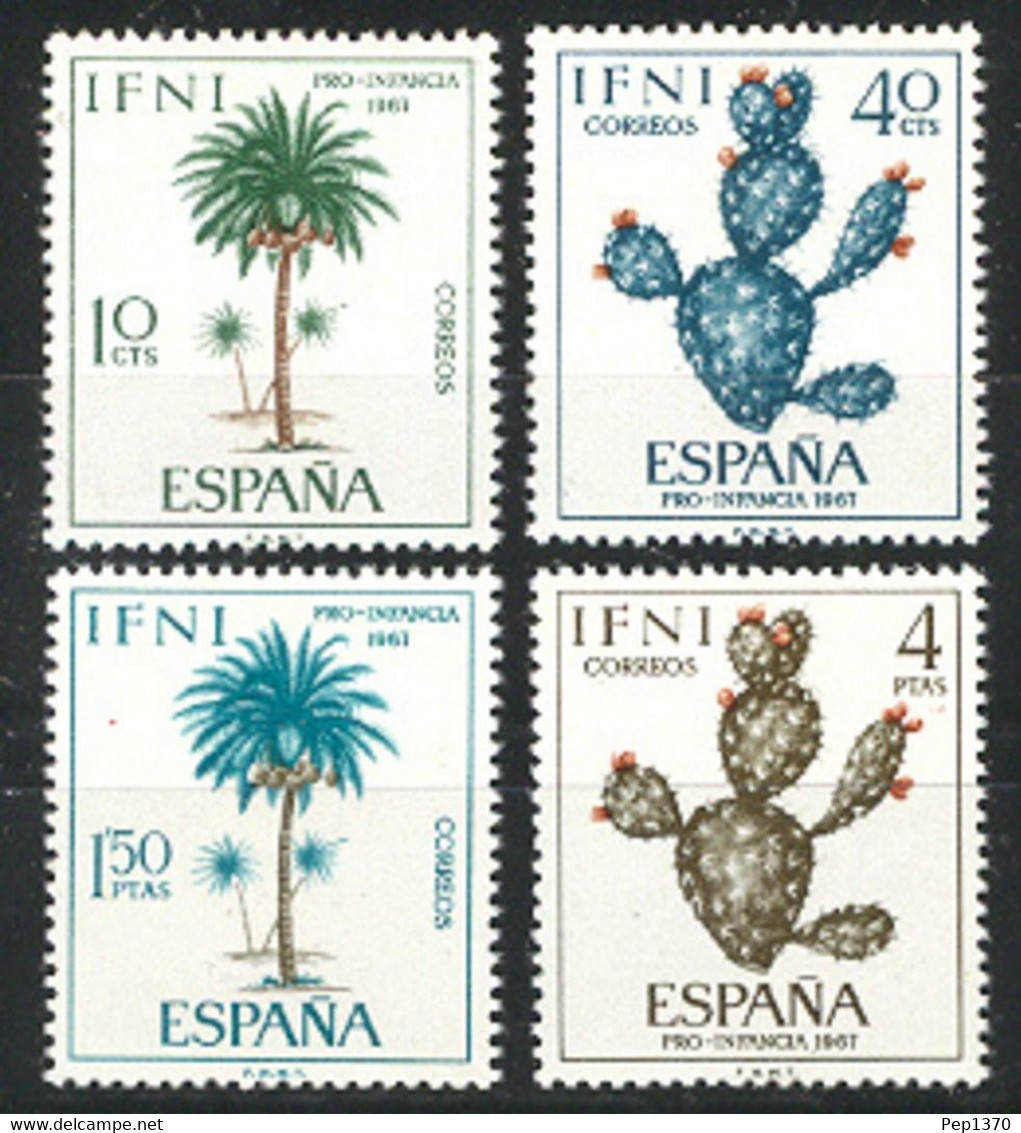 IFNI 1967 - PRO INFANCIA - FLORA - COCOS Y CACTUS - EDIFIL 225-228** - Ifni