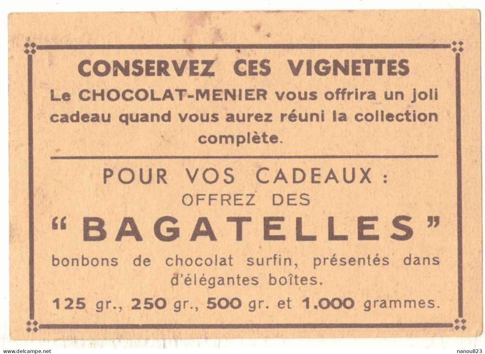 IMAGE CHROMO CHOCOLAT MENIER BAGATELLES N° 230 ITALIE POMPEI LES BAINS PUBLICS EPOQUE SAMNIQUE HISTOIRE ROMAINE - Menier