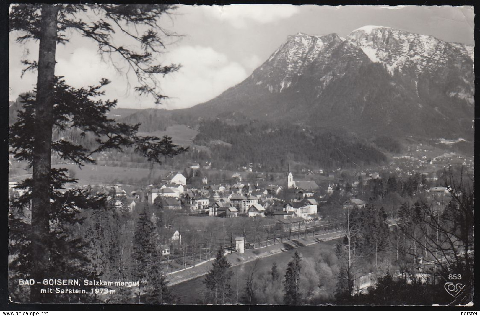 Austria - 4822 Bad Goisern - Alte Ortsansicht Mit Kirche & Sarstein - Eisenbahntrasse - Nice Stamp - Bad Goisern