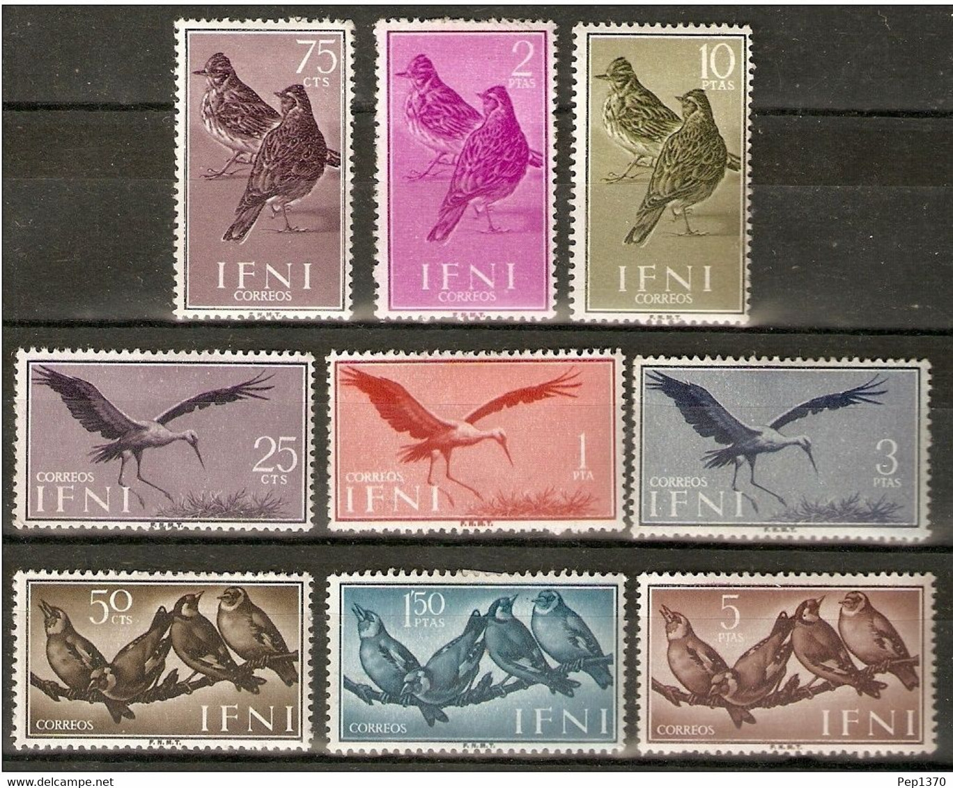 IFNI 1960 - SERIE BASICA - AVES - PAJAROS - EDIFIL 163-171** - Ifni