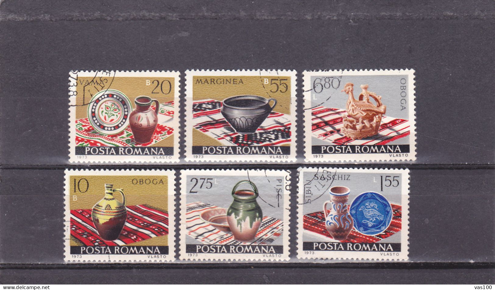 ROMANIA 1973 Ceramics Used.. Michel 3134-39 - Used Stamps
