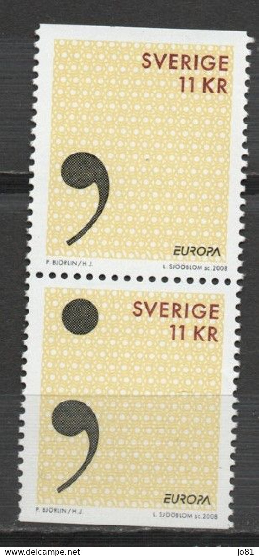 Suède YT 2619-2620 Neuf Sans Charnière XX MNH Europa 2008 - Neufs