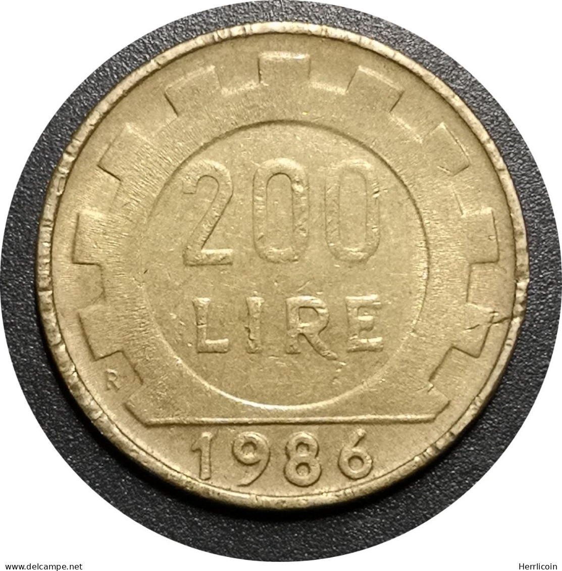 Monnaie Italie - 1986 Date épaisse - 200 Lire - 200 Liras