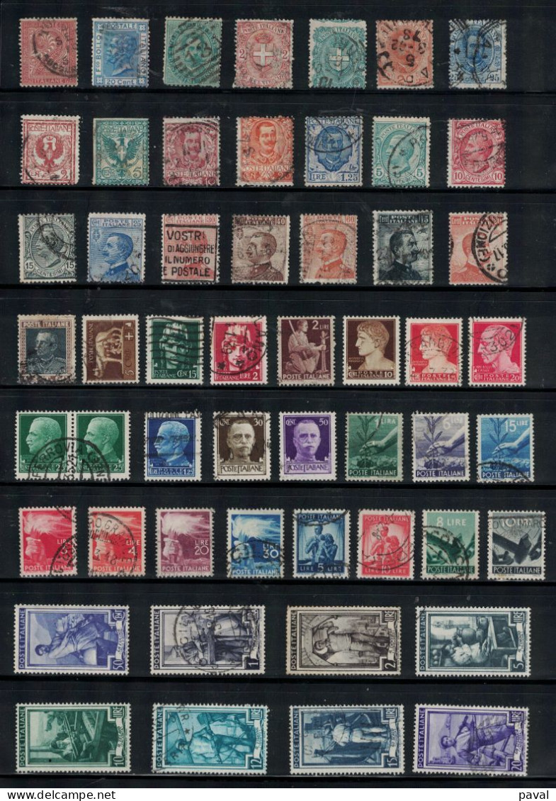 LOT N°2 DE 222 TP EN MAJORITE OBLITERES, ITALIE, BONNE COTE , TOUTES EPOQUES. - Collections