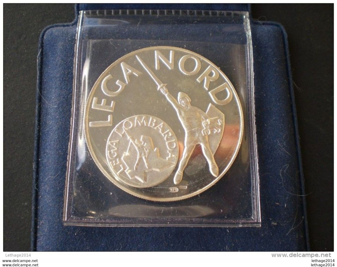 MONETA SILVER COIN 1992 ELEZIONI POLITICHE  LEGA NORD UMBERTO BOSSI ORIGINALE EDIZIONE LIMITATA 22 GRAMMI FDC - Commemorative