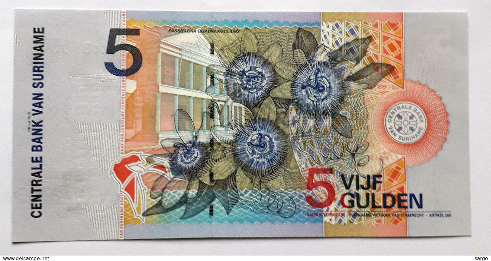 SURINAM - 5 GUILDEN - P 146 (2000) - UNC - BANKNOTES - PAPER MONEY - CARTAMONETA - - Surinam