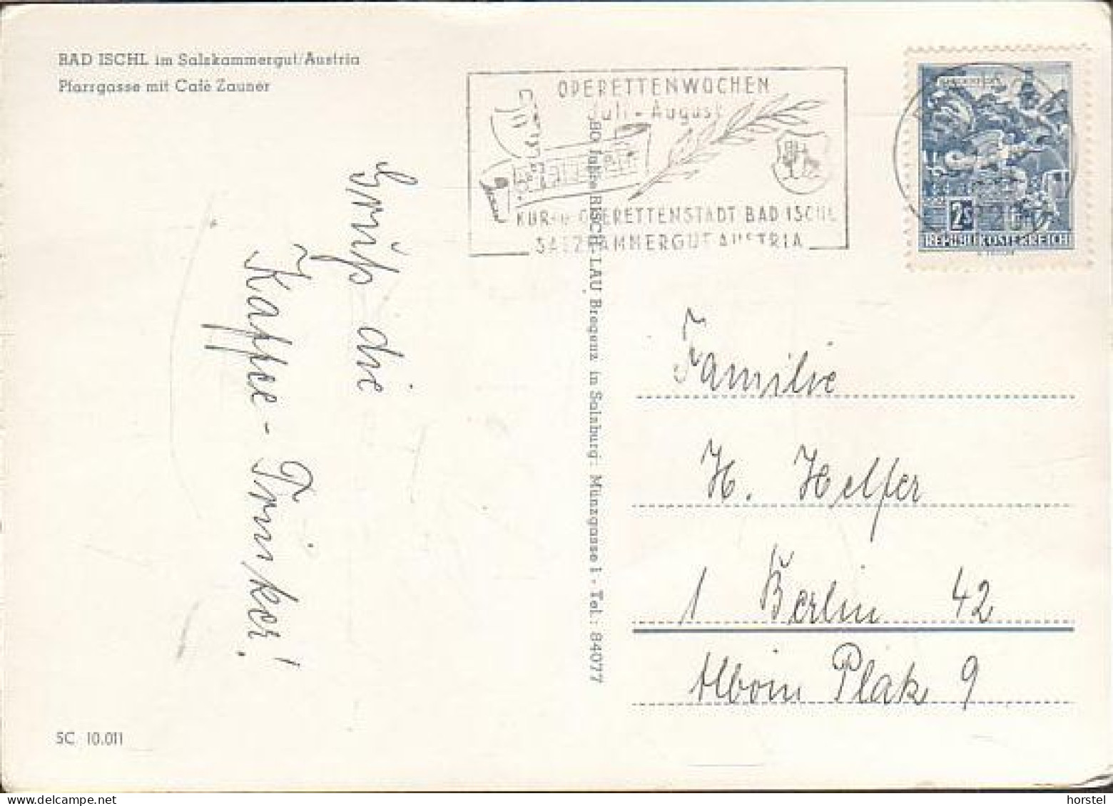 Austria - 4820 Bad Ischl - Straßenansicht Mit Cafe Zauner - Cars - Nice Stamp - Bad Ischl