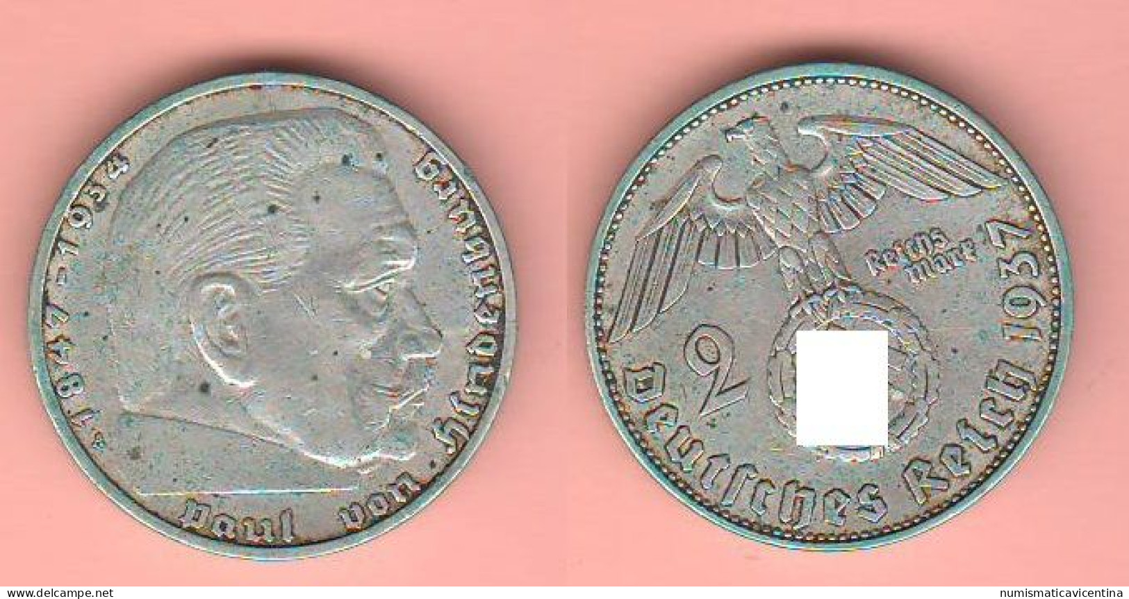 Germania 2 Reichsmark 1937 A Mint Germany Allemagne Silver Coin - 2 Reichsmark