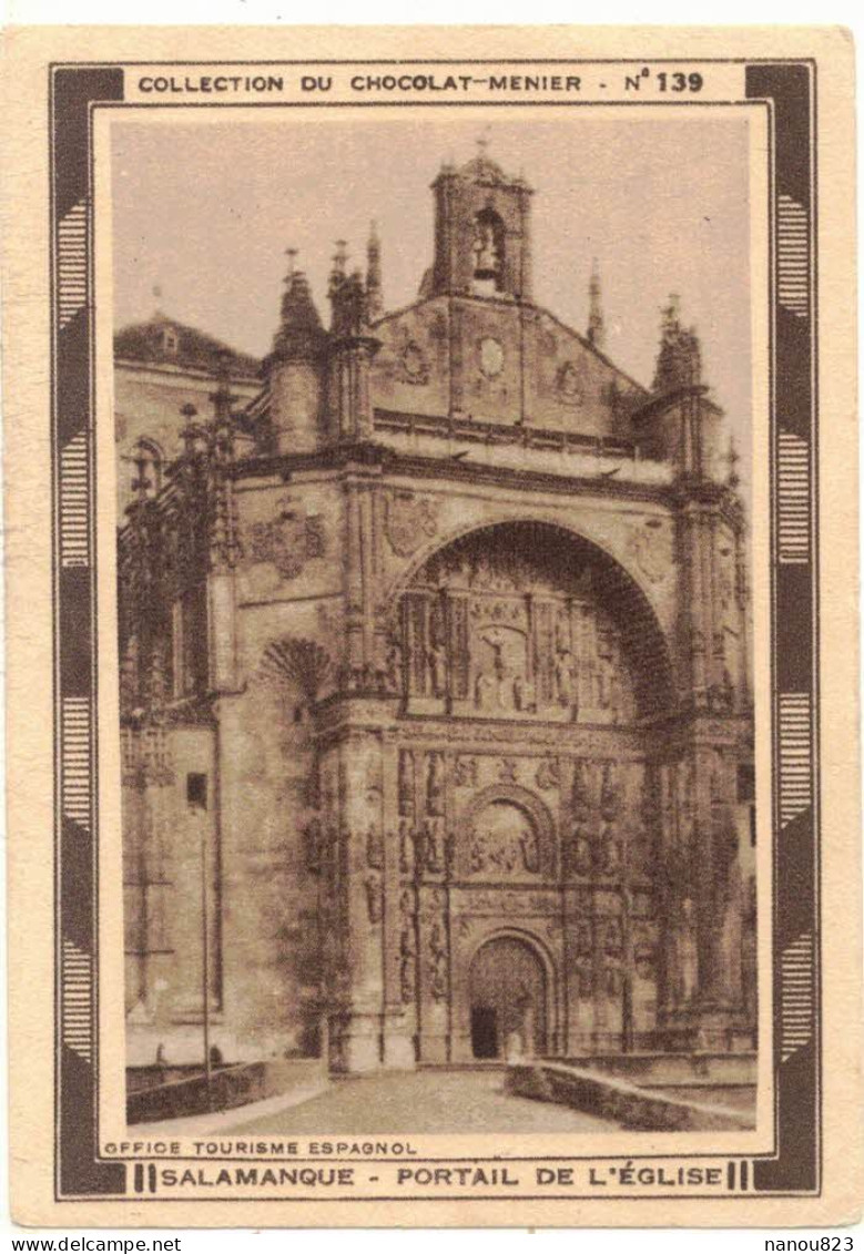 IMAGE CHROMO CHOCOLAT MENIER RIALTA 139 ESPAGNE SPAIN SALAMANQUE SALAMANCA PORTAIL EGLISE CATHEDRALE RELIGION CROYANCE - Menier