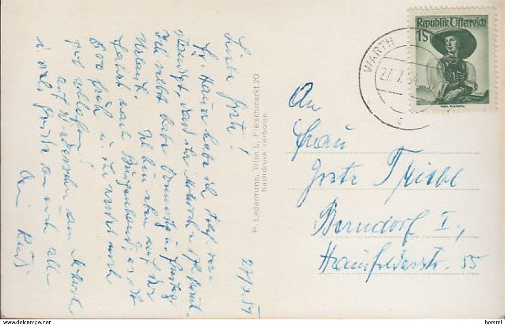 Austria - 2824 Seebenstein - Alte Ortsansicht - Nice Stamp 1954 - Neunkirchen