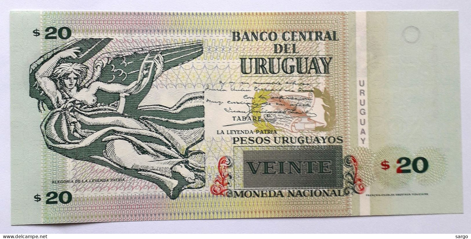 URUGUAY - 20 PESOS URUGUAYOS - P 86 A (2008)  - UNC - BANKNOTES - PAPER MONEY - CARTAMONETA - - Turkménistan