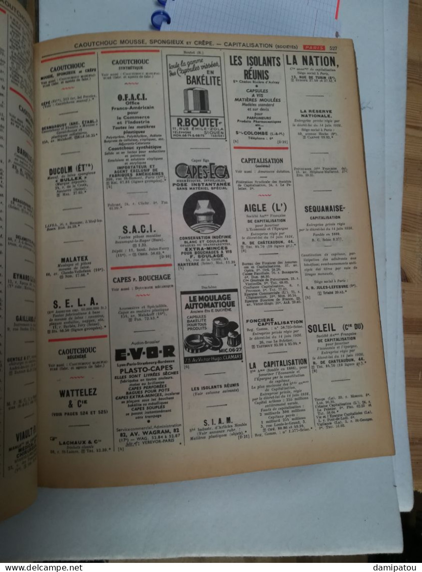 BOTTIN DES PROFESSIONS PARIS 1955 - Telefonbücher