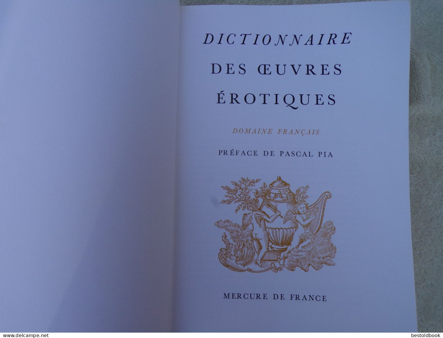 DICTIONNAIRE DES OEUVRES EROTIQUES DOMAINE FRANCAIS 1971 - Dictionnaires