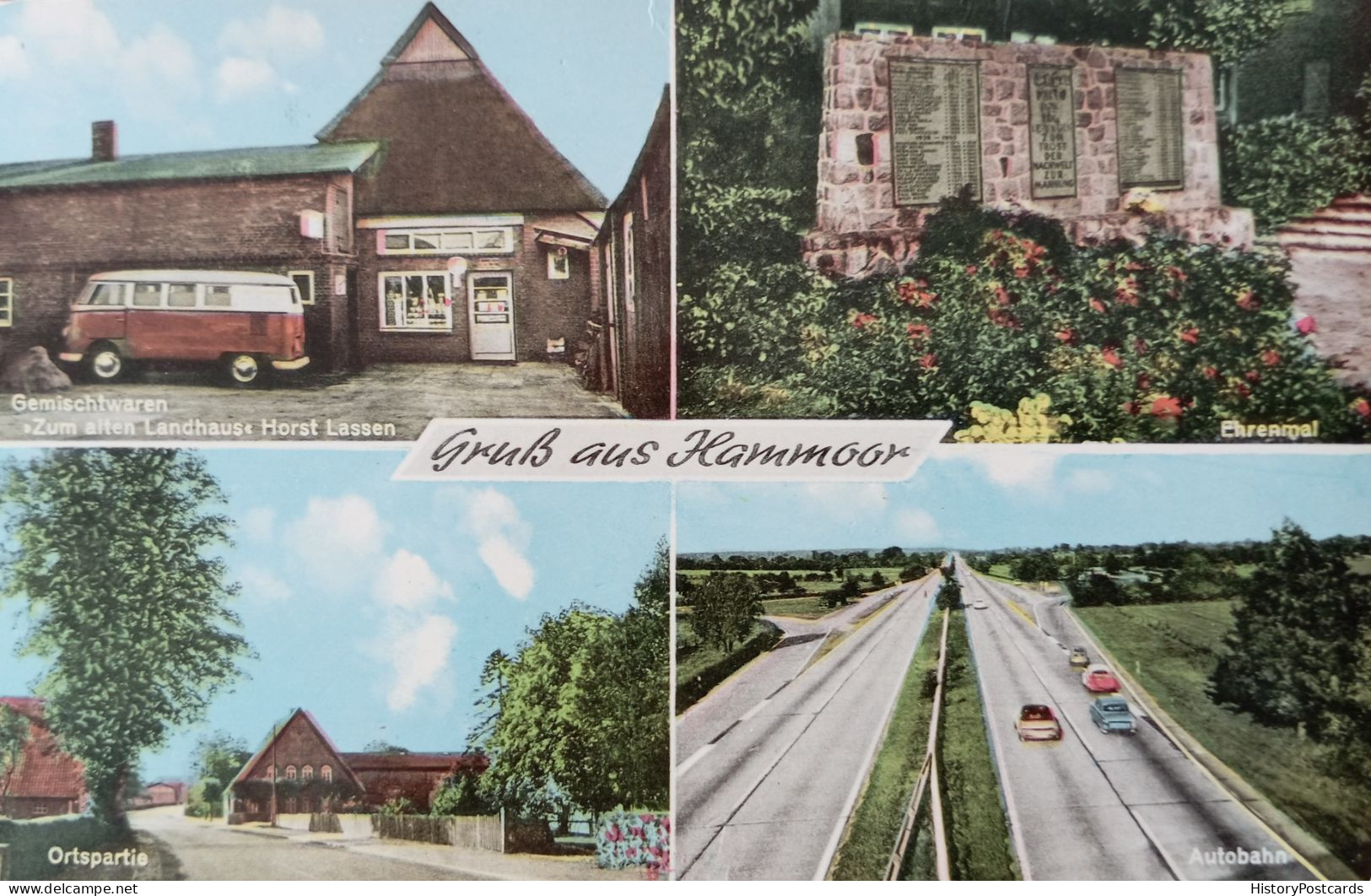 Gruss Aus Hammoor, Gemischtwaren "Zum Alten Landhaus", Ortspartie, Ca. 1960 - Emmendingen