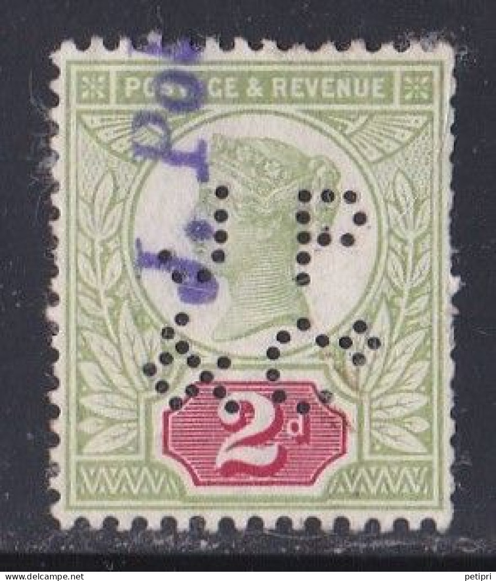 Grande Bretagne - 1887 - 1900  Victoria -    Y&T N °  94  Perforé  JP&C° Oblitéré - Perforés