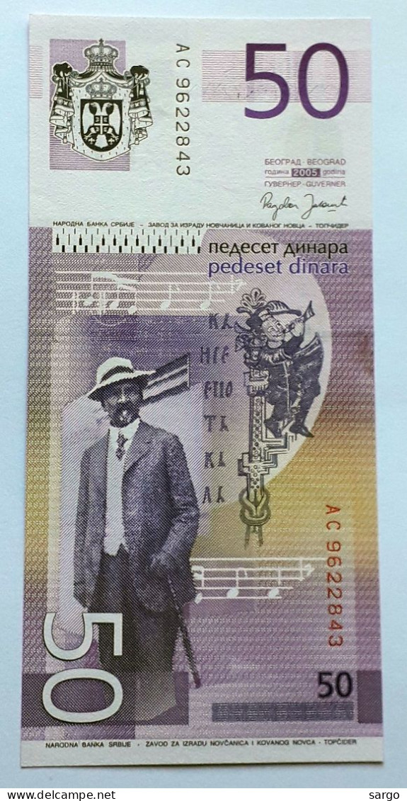 SERBIA - 50 DINARA  - P 40  (2005)  - UNC -  BANKNOTES - PAPER MONEY - CARTAMONETA - - Serbia