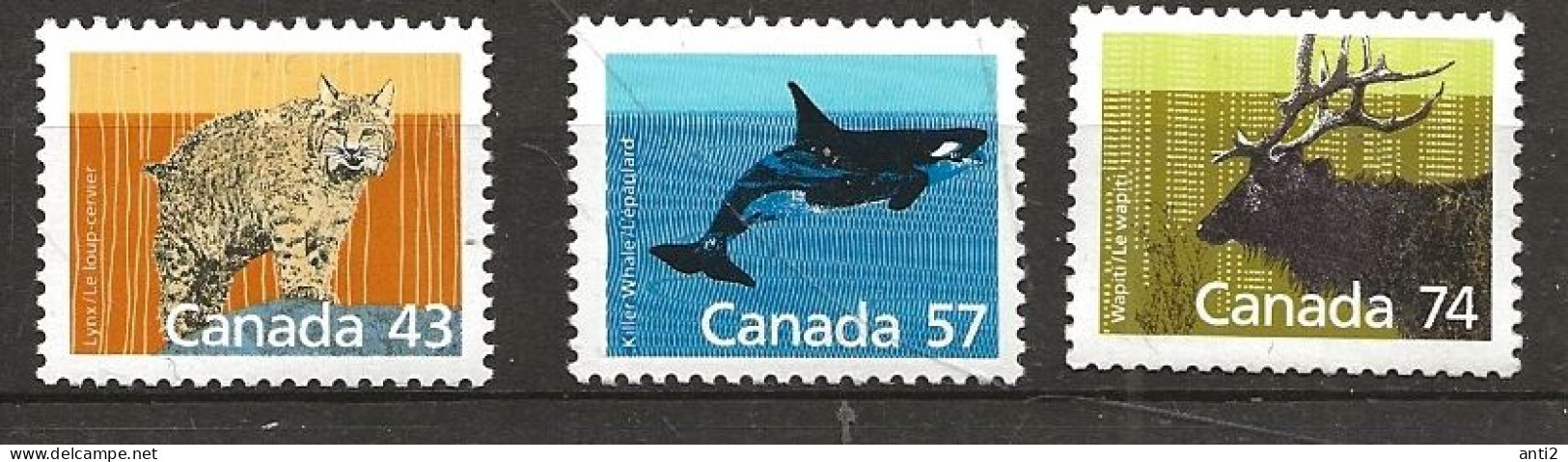 Canada 1988 Mammals, Canada Lynx, Orca,  Elk Mi 1071-1073 MNH(**) - Neufs