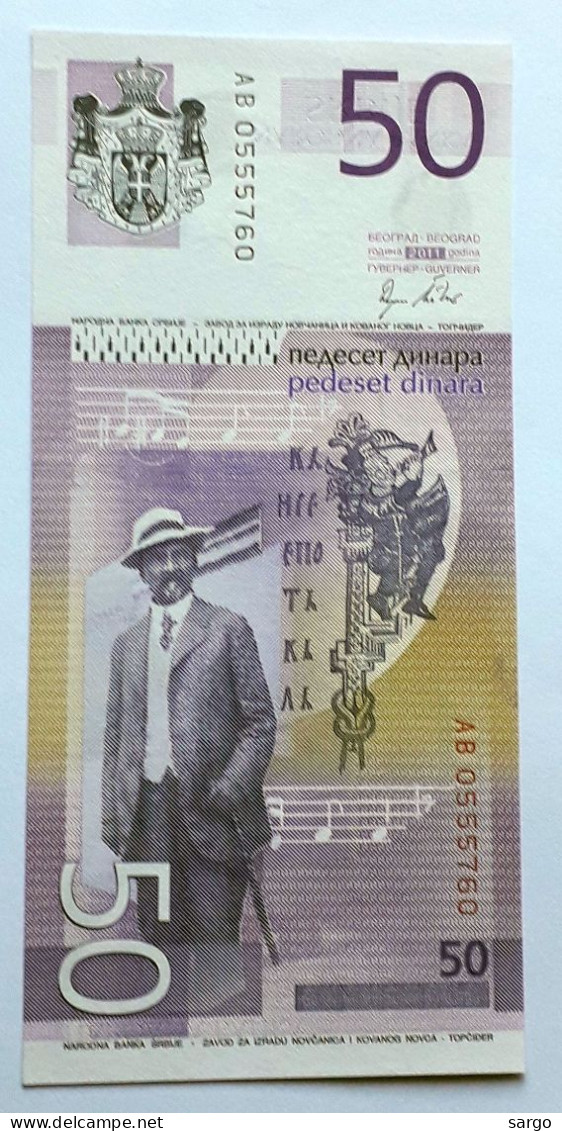 SERBIA - 50 DINARA  - P 56A  (2011)  - UNC -  BANKNOTES - PAPER MONEY - CARTAMONETA - - Serbia