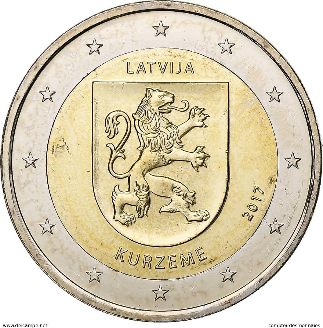 Lettonie, 2 Euro, 2017, Bimétallique, SPL, KM:New - Lettonie