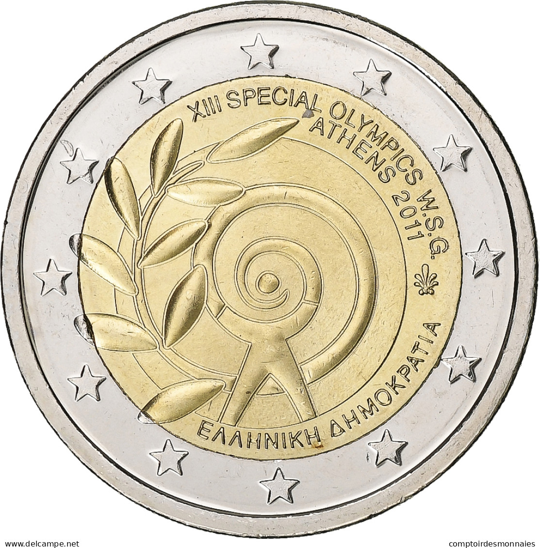 Grèce, 2 Euro, Olympics Athens, 2011, SPL+, Bi-Metallic, KM:239 - Griechenland