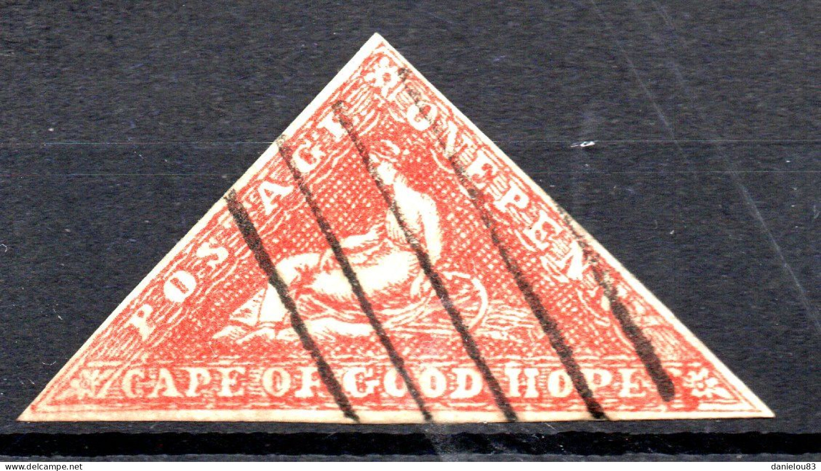 Timbre Cap De Bonne Espérance Papier Blanc - Yt N° 3 - Oblitéré - Année 1855 - Cape Of Good Hope (1853-1904)