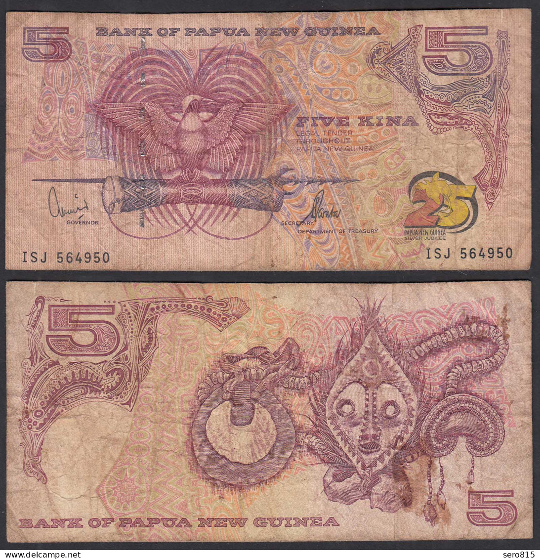 PAPUA NEUGUINEA - NEW GUINEA 5 Kina 2000 Pick 22a VG (5)    (32024 - Otros – Oceanía