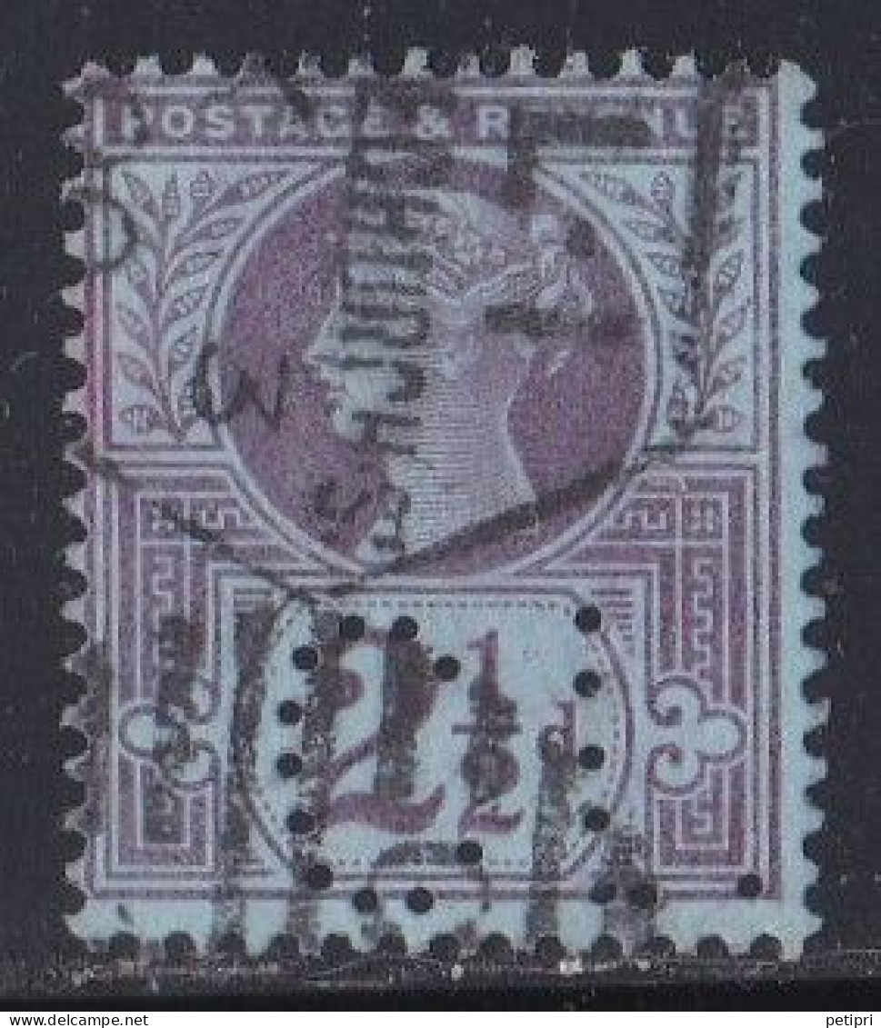 Grande Bretagne - 1887 - 1900  Victoria -    Y&T N °  95  Perforé  CL  Oblitéré - Perfins