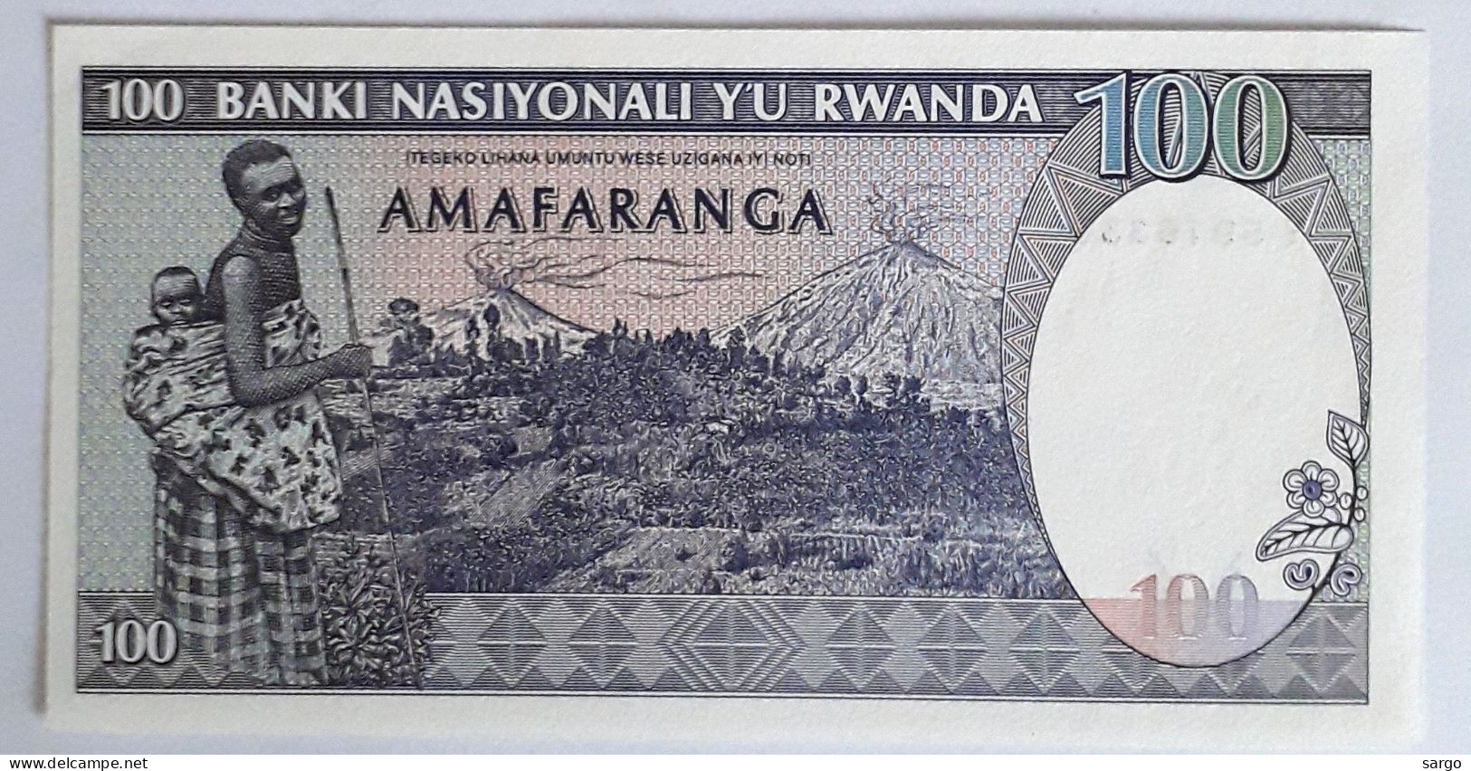 RWANDA - 100 FRANCS - 1989 - UNC - P 19 - BANKNOTES - PAPER MONEY - CARTAMONETA - - Rwanda
