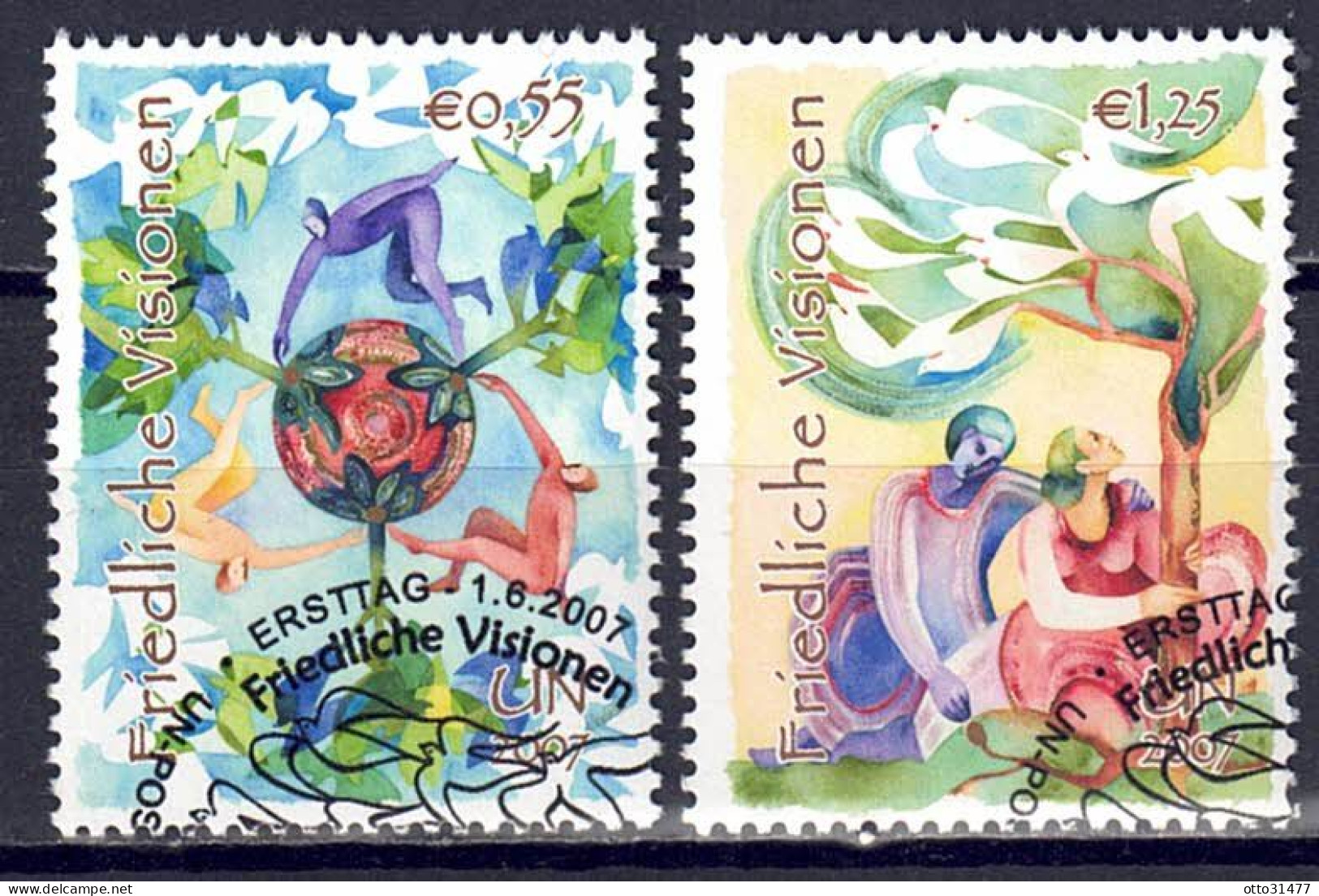UNO Wien 2007 - Friedliche Visionen, Nr. 502 - 503, Gestempelt / Used - Used Stamps