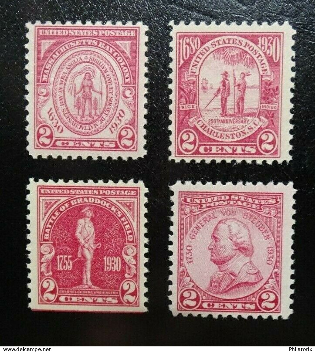 USA Mi 324+325+329+330 ** , Sc 682+683+688+689 MNH - Unused Stamps