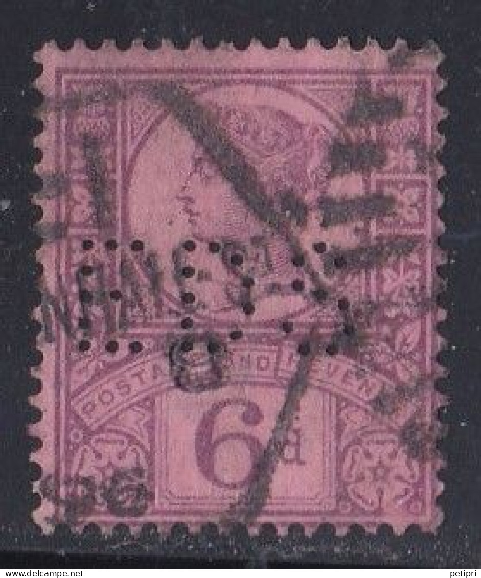 Grande Bretagne - 1887 - 1900  Victoria -    Y&T N °  100  Perforé  EDS  Oblitéré - Perforés