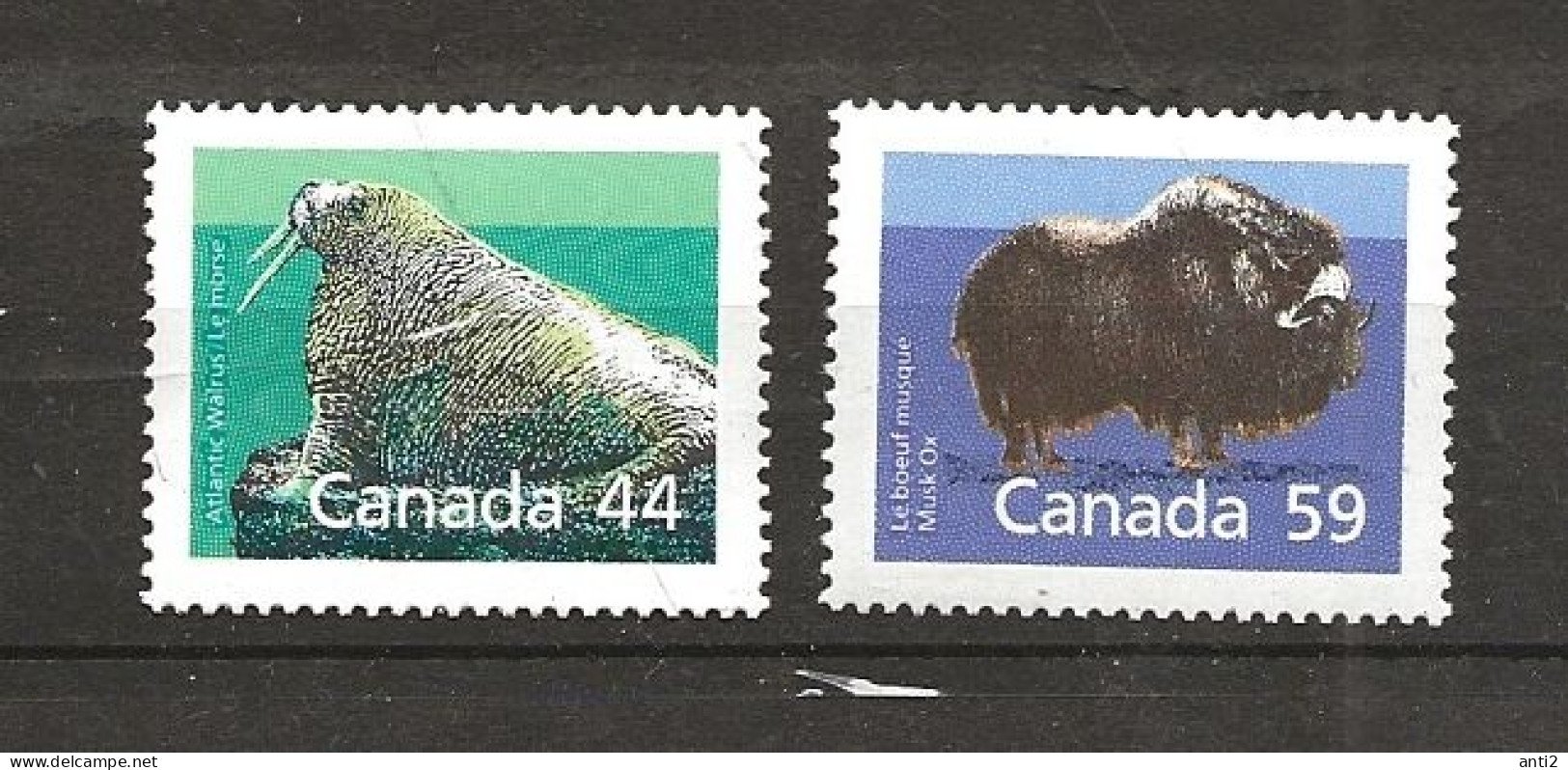 Canada 1989 Mammals, Walrus, Musk Ox, Mi 1118-1119 MNH(**) - Unused Stamps