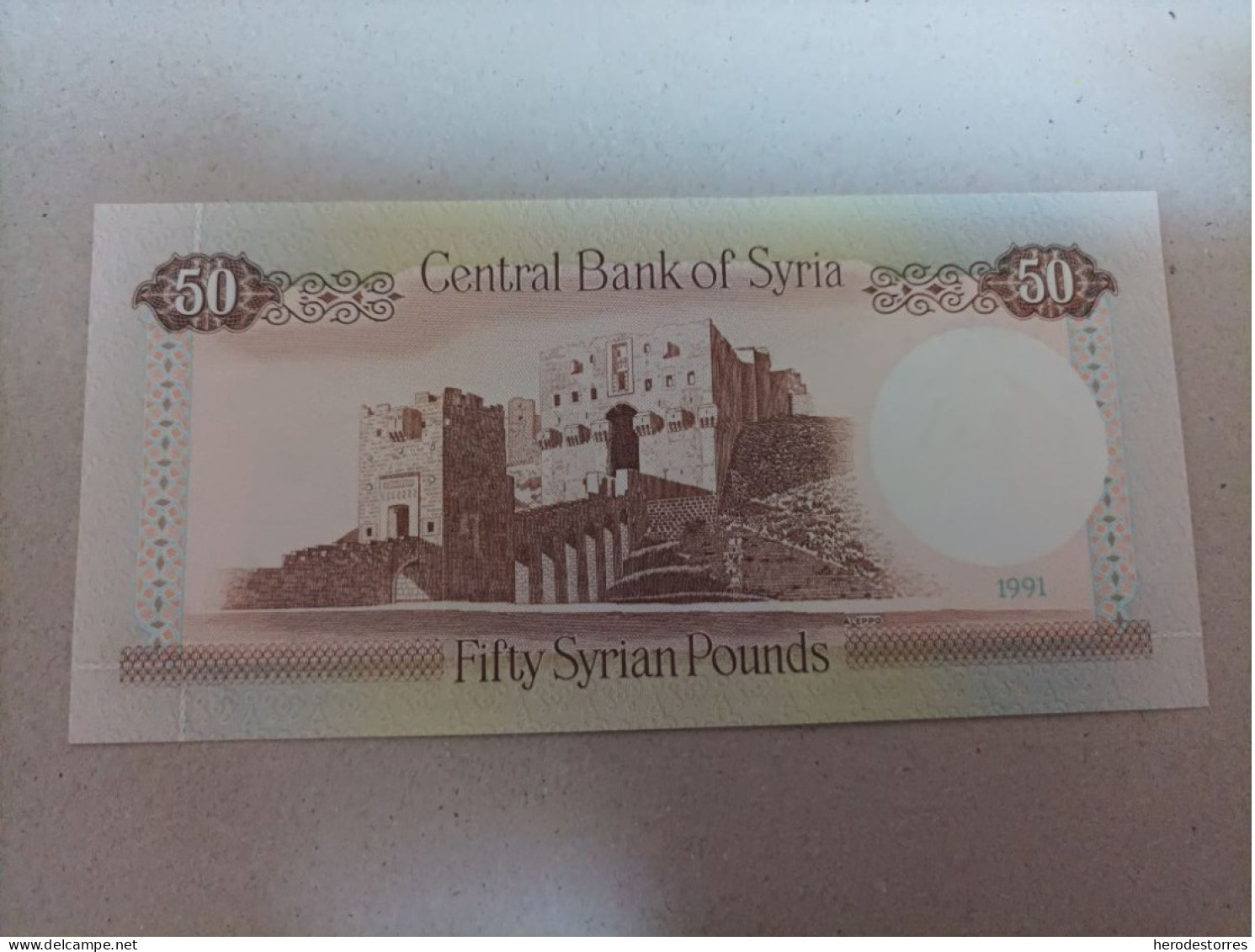 Billete De Siria De 50 Syrian Pounds, Año 1991, UNC - Syrië