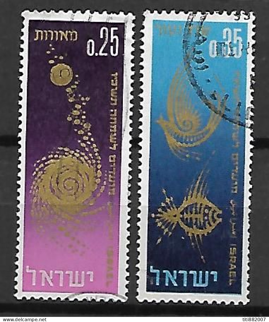 ISRAEL   -   1965.    Y&T N° 297 / 298 Oblitérés.   La Création Du Monde. - Gebruikt (zonder Tabs)