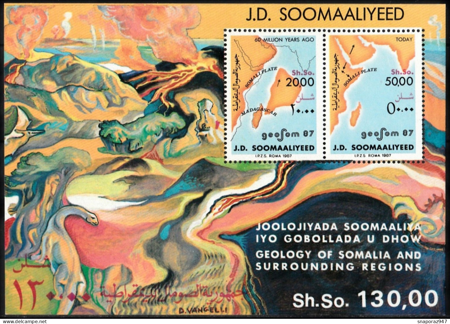 1987 Somalia "Geosom 87" Geologia Geology Gèologie Maps MNH** - Somalie (1960-...)