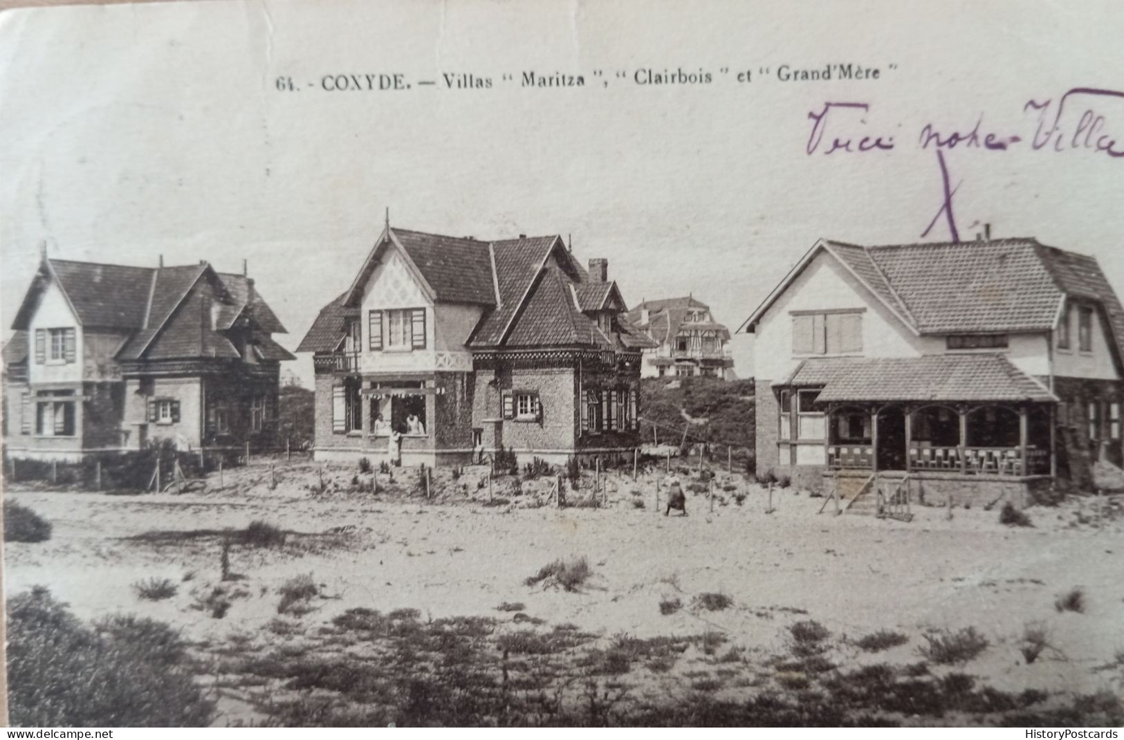 Coxyde, Villen "Maritza", "Clairbois" Et "Grand'Mere", 1924 - Other & Unclassified