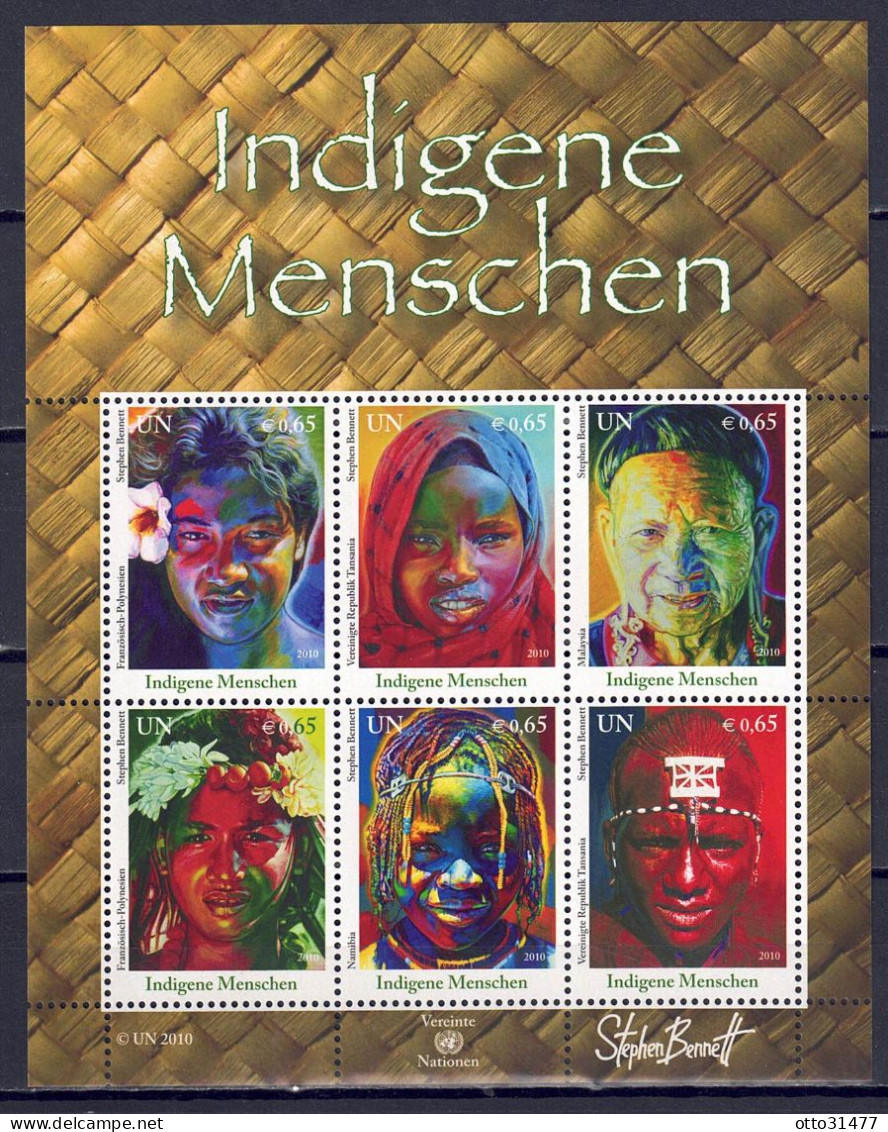 UNO Wien 2010 - Indigene Menschen (II), Block 29, Postfrisch ** / MNH - Unused Stamps