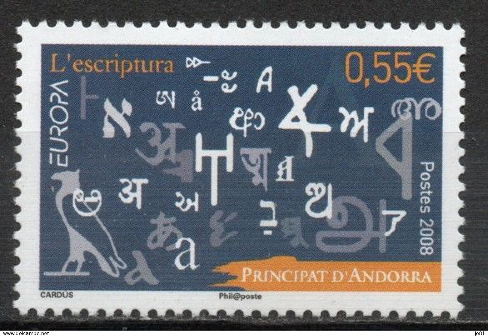Andorre Français YT 655 Neuf Sans Charnière - XX - MNH Europa 2008 - Unused Stamps