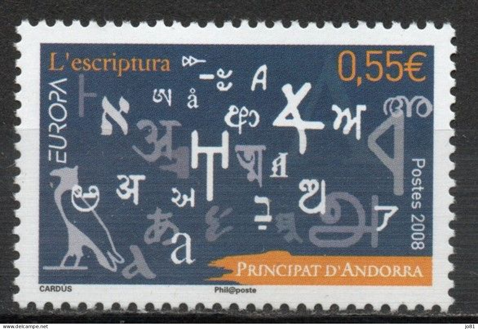 Andorre Français YT 655 Neuf Sans Charnière - XX - MNH Europa 2008 - Ungebraucht