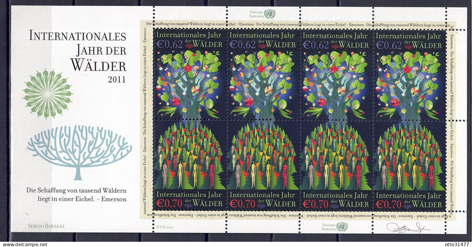 UNO Wien 2011 - Jahr Der Wälder,  Nr. 736 - 737 Im Klb., Postfrisch ** / MNH - Nuovi