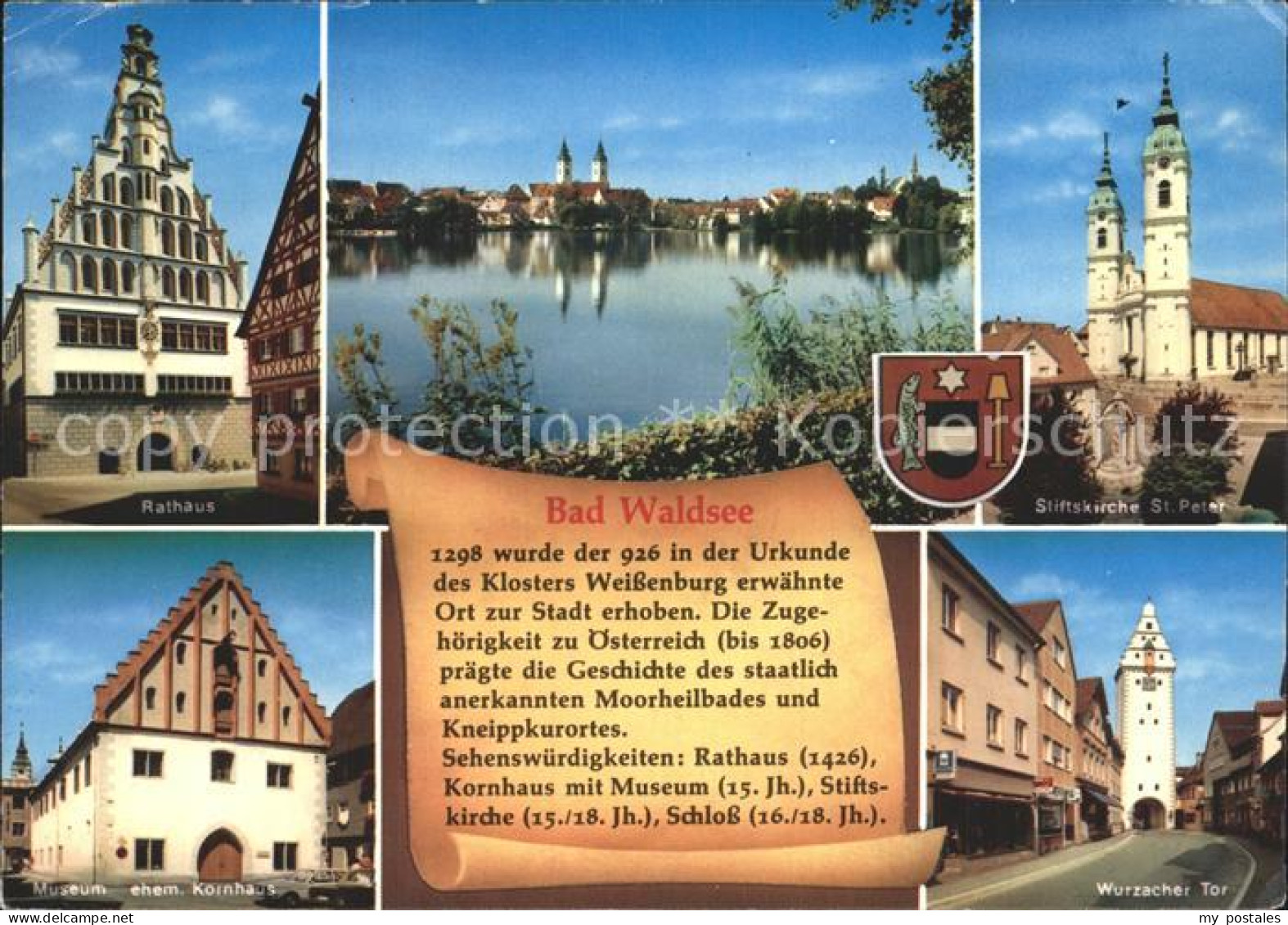 72393613 Bad Waldsee Rathaus Stiftskirche St. Peter Wurzacher Tor  Bad Waldsee - Bad Waldsee