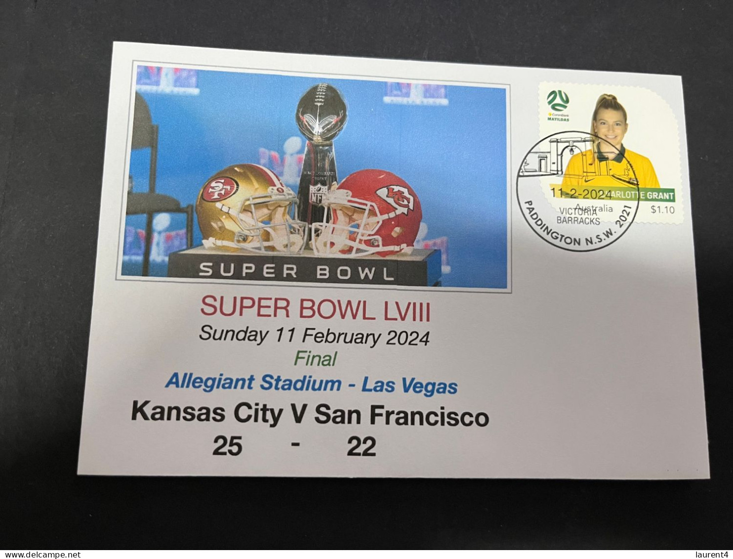 13-2-2024 (4 X 7) Super Bowl LVIII Final - In Las Vegas - Kansas City (25) V San Francisco (22) (T. Swift & T. Kelce) - Coupe D'Amérique Du Sud Des Nations