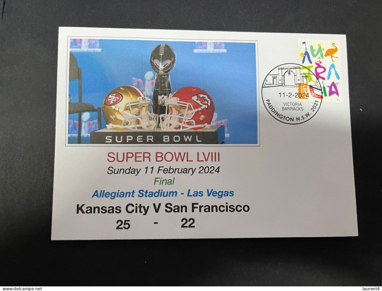 13-2-2024 (4 X 7) Super Bowl LVIII Final - In Las Vegas - Kansas City (25) V San Francisco (22) (T. Swift & T. Kelce) - Soccer American Cup