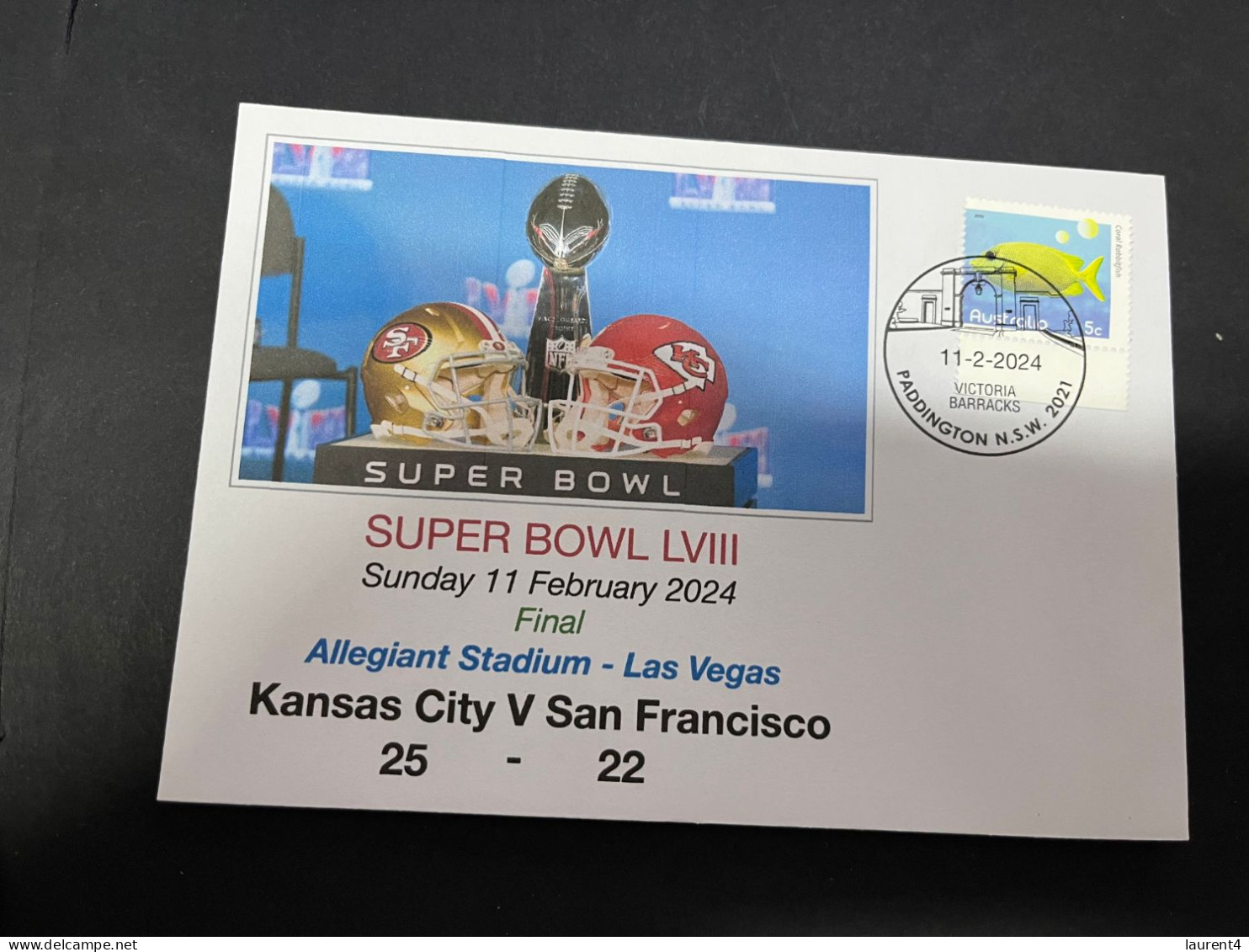 13-2-2024 (4 X 7) Super Bowl LVIII Final - In Las Vegas - Kansas City (25) V San Francisco (22) (T. Swift & T. Kelce) - Coppa America
